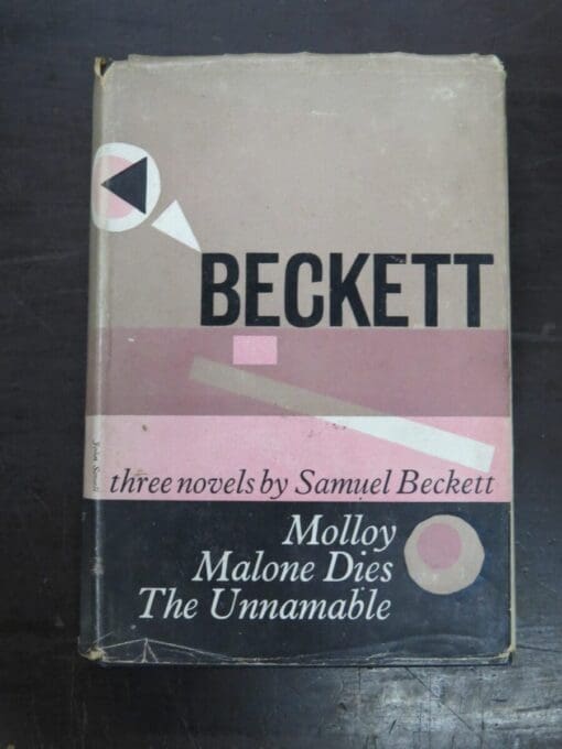 Samuel Beckett, three novels, Molloy, Malone Dies, The Unnamable, John Calder, London, 1959, Literature, Dead Souls Bookshop, Dunedin Book Shop