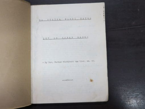 Rev. Father Floribert Van Lier, Let Us Speak Maori, The Easy Way To Cook Island Maori - Image 6