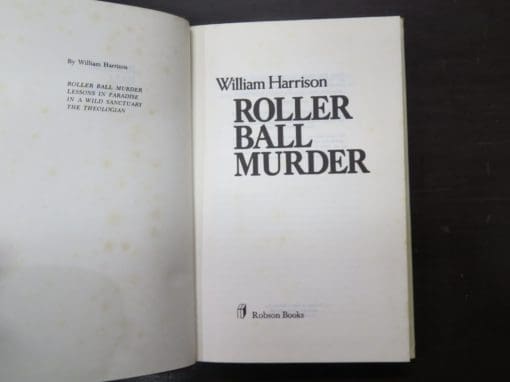 William Harrison, Roller Ball Murder, Stories - Image 6