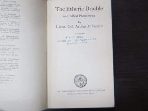 Arthur E. Powell, The Etheric Double and Allied Phenomena, with 24 diagrams - Image 7