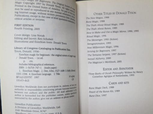 Donald Tyson, Enochian Magic for Beginners, The Original System of Angel Magic - Image 6