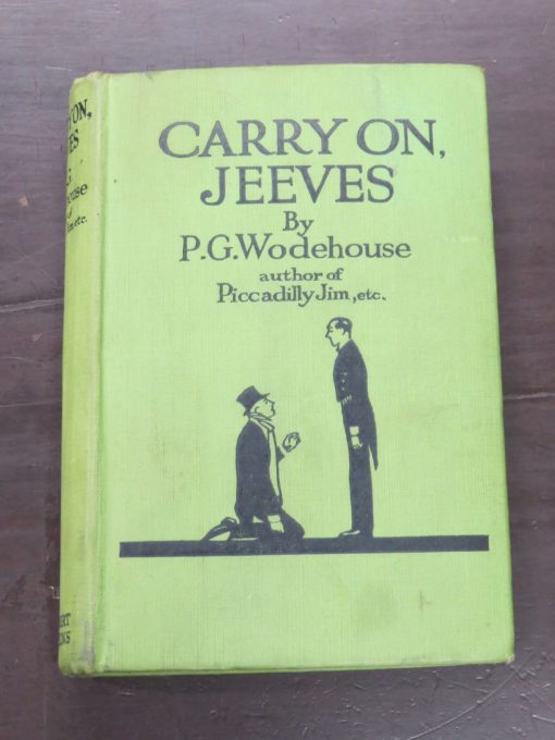 P. G. Wodehouse, Carry On Jeeves, Herbert Jenkins, London, 1925, Literature, Vintage, Dead Souls Bookshop, Dunedin Book Shop