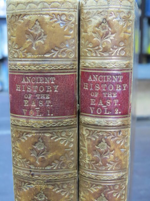 Francois Lenormant, E. Chevallier, The Student's Manual of Oriental History, A Manual of the Ancient History of the East, 1879, 2 Volumes, Asher and Co., London, 1879, History, Antiquarian, Prize Binding, Dead Souls Bookshop, Dunedin Book Shop