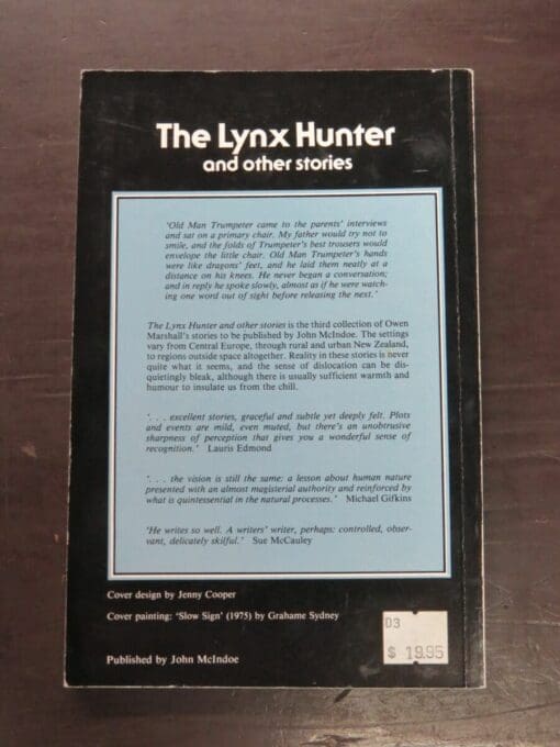 Owen Marshall, The Lynx Hunter and Other Stories - Image 6