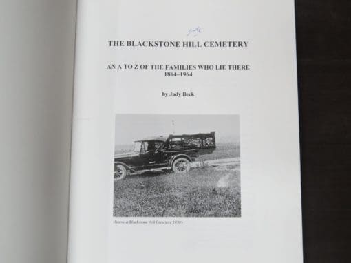 Judy Beck, Blackstone Hill Cemetery: An A to Z of the Families That Lie There 1864 - 1964 - Image 8