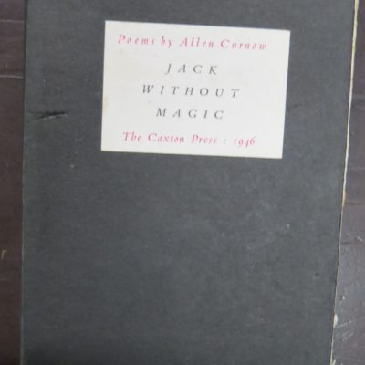 Allen Curnow, Jack Without Magic, The Caxton Press, Christchurch, 1946, New Zealand Poetry, New Zealand Literature, Dead Souls Bookshop, Dunedin Book Shop