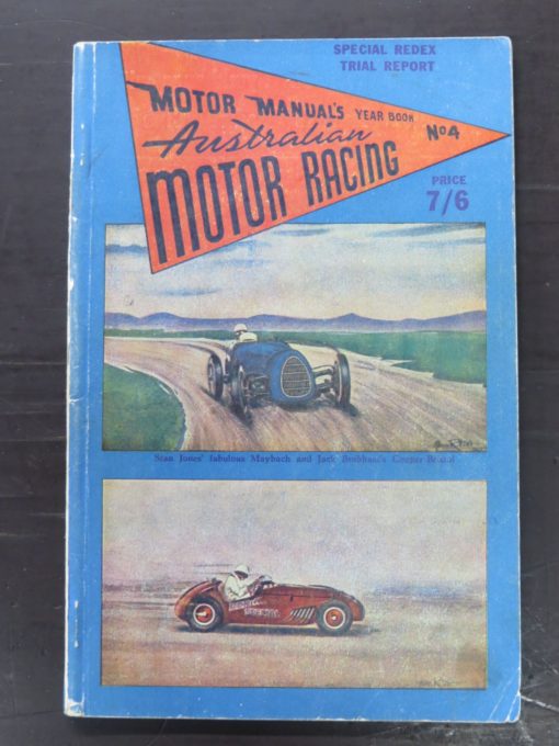 Motor Manual's Australian Motor Racing Year Book No.4, 1954, Keith Winser Motor Manual Publications, Melbourne, Automobile, Dead Souls Bookshop, Dunedin Book Shop