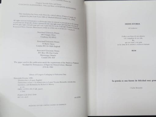 Vicente Aleixandre, Destruction of Love, English translations and illustrations by Robert G. Mowry - Image 5