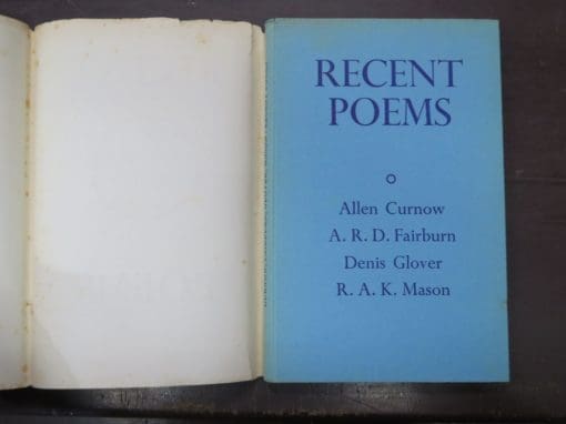 Recent Poems, Allen Curnow, A. R. D. Fairburn, Denis Glover, R. A. K. Mason, Caxton Press, 1941 - Image 4