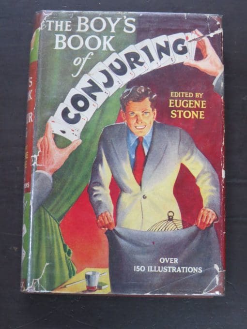 Eugene Stone, Edited by, The Boy's Book of Conjuring, Tricks with Cards, Coins, Hats and Handkerchiefs, Second Sight and Mesmeric Tricks, Match Puzzles, and Shadowplay, Ward, Lock & Co., London, 1952 revised edition, Vintage, Collectable, Dead Souls Bookshop, Dunedin Book Shop