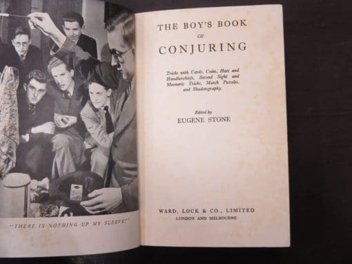 Eugene Stone, Edited by, The Boy's Book of Conjuring, 1952 Revised Edition, Tricks with Cards, Coins, Hats and Handkerchiefs, Second Sight and Mesmeric Tricks, Match Puzzles, and Shadowplay - Image 6