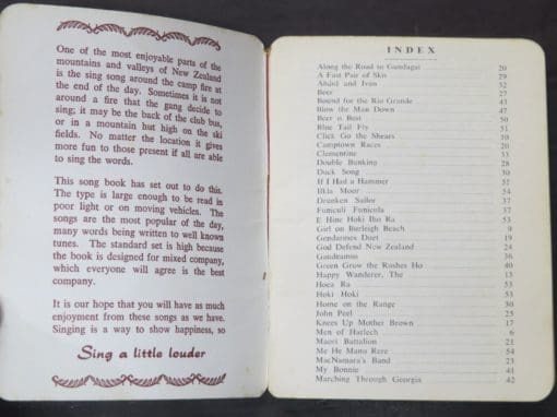 Sing A Little Louder, A song book containing well known alpine and tramping songs that are sung by those who enjoy such sports and hut life. (NZ) - Image 4