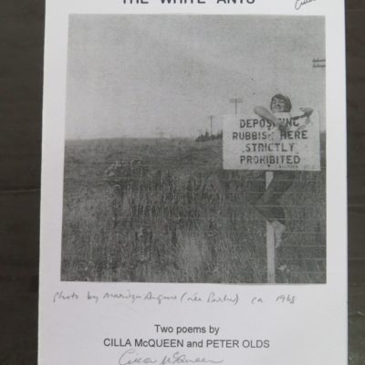 Cilla McQueen, Peter Olds, The White Ants, Two poems, The Broadsheet Company, Dunedin, 2005, New Zealand Literature, New Zealand Poetry, Dead Souls Bookshop, Dunedin Book Shop