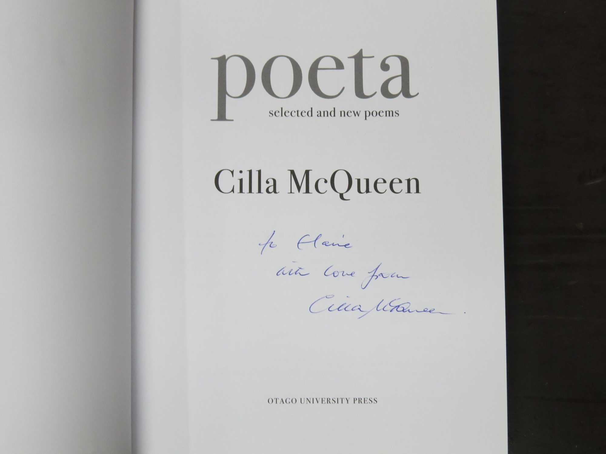 Cilla McQueen, poeta, selected and new poems | Deadsouls Bookshop