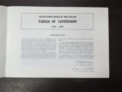 W. T. Williamson, C. G. Little, Introduction, Presbyterian Church Of New Zealand, Parish Of Caversham 100 Years 1874 - 1974 - Image 5