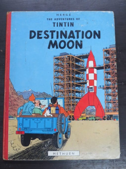 Herge, The Adventures of Tintin, Destination Moon, Methuen & Co., London, 1965 reprint (1959), Illustration, Dead Souls Bookshop, Dunedin Book Shop