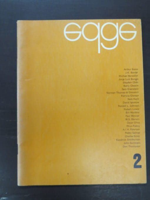 D. S. Long, Editors, Gary R. Langford, Edge 2,, The Edge Press, Christchurch, 1971, illustrated, Barry Cleavin, Art, New Zealand Art, New Zealand Literature, New Zealand Poetry, Dead Souls Bookshop, Dunedin Book Shop