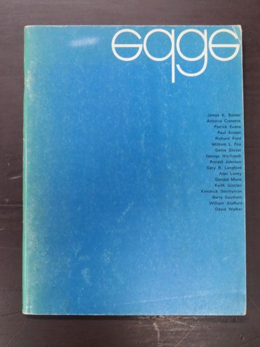 D. S. Long, Editor, Edge, The Edge Press, Christchurch, 1971, New Zealand Literature, New Zealand Poetry, Dead Souls Bookshop, Dunedin Book Shop