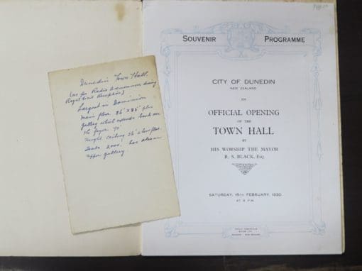 City Of Dunedin, New Zealand, Official Opening of the Town Hall, by His Worship The Mayor, R. S. Black, 1930 - Image 3