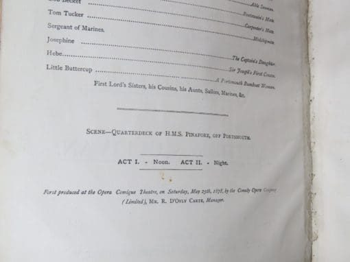 W. S. Gilbert, Arthur Sullivan, H.M.S. Pinafore, Or, The Lass that Loved a Sailor, An entirely Original Fairy Opera, In Two, Entitled Iolanthe; The Peer And The Peri. - Image 5