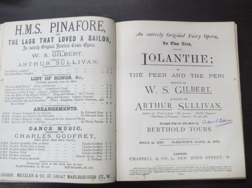 W. S. Gilbert, Arthur Sullivan, H.M.S. Pinafore, Or, The Lass that Loved a Sailor, An entirely Original Fairy Opera, In Two, Entitled Iolanthe; The Peer And The Peri. - Image 4