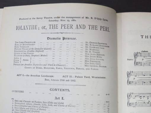 W. S. Gilbert, Arthur Sullivan, H.M.S. Pinafore, Or, The Lass that Loved a Sailor, An entirely Original Fairy Opera, In Two, Entitled Iolanthe; The Peer And The Peri. - Image 3