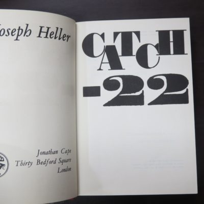 Joseph Heller, Catch-22, Jonathan Cape, London, 1962, Literature, Dead Souls Bookshop, Dunedin Book Shop
