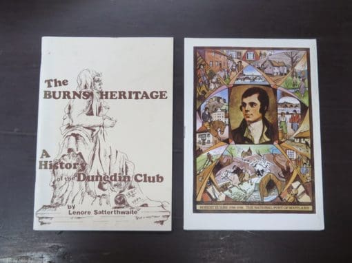 Lenore Satterthwaite, History of the Dunedin Burns Club, Centenary Committee, Dunedin, 1991, Dunedin, Dead Souls Bookshop, Dunedin Book Shop
