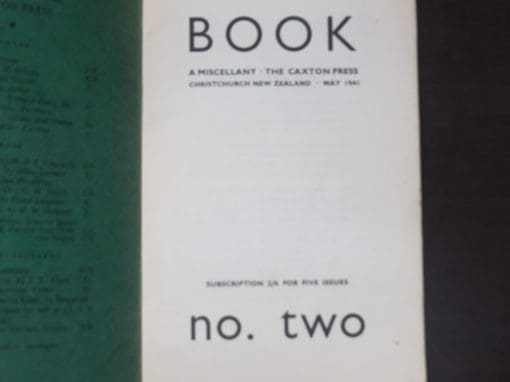 Book  no. two., A Miscellany . The Caxton Press, Christchurch New Zealand . May 1941 - Image 4