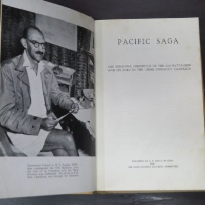 Pacific Saga, The Personal Chronicle of the 37th Battalion And Its Part In The Division's Campaign, The Third Division Histories Committee, Reed, Wellington, 1947, Military, New Zealand Military, Dead Souls Bookshop, Dunedin Book Shop