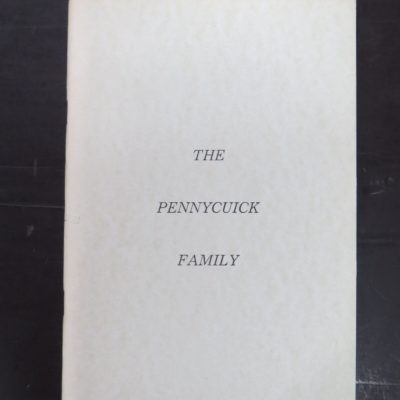 Margaret Pennycuick, The Pennycuick Family, Lost Links, Dunedin, no date [2000s], Dunedin, Dead Souls Bookshop, Dunedin Book Shop