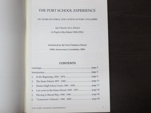 Ian Church, The Port School Experience, 150 Years Of Public Education In Port Chalmers - Image 6