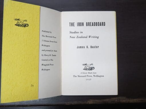 James K. Baxter, The Iron Breadboard, Studies in New Zealand Writing - Image 3