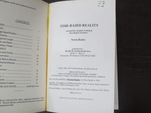 Norm Buske, Time Based Reality - toward the simplest technical description of nature - Image 5