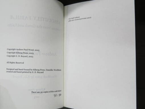 Andrew Paul Wood, Absolutely Fabulae, Versions from the Greek and Latin - Image 5