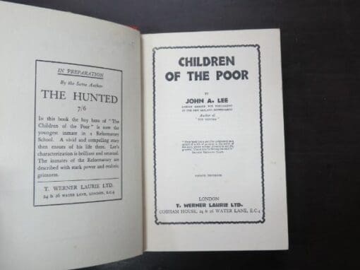 John A Lee, Anonyymous, Children Of The Poor, 4th Printing, 1935 - Image 5