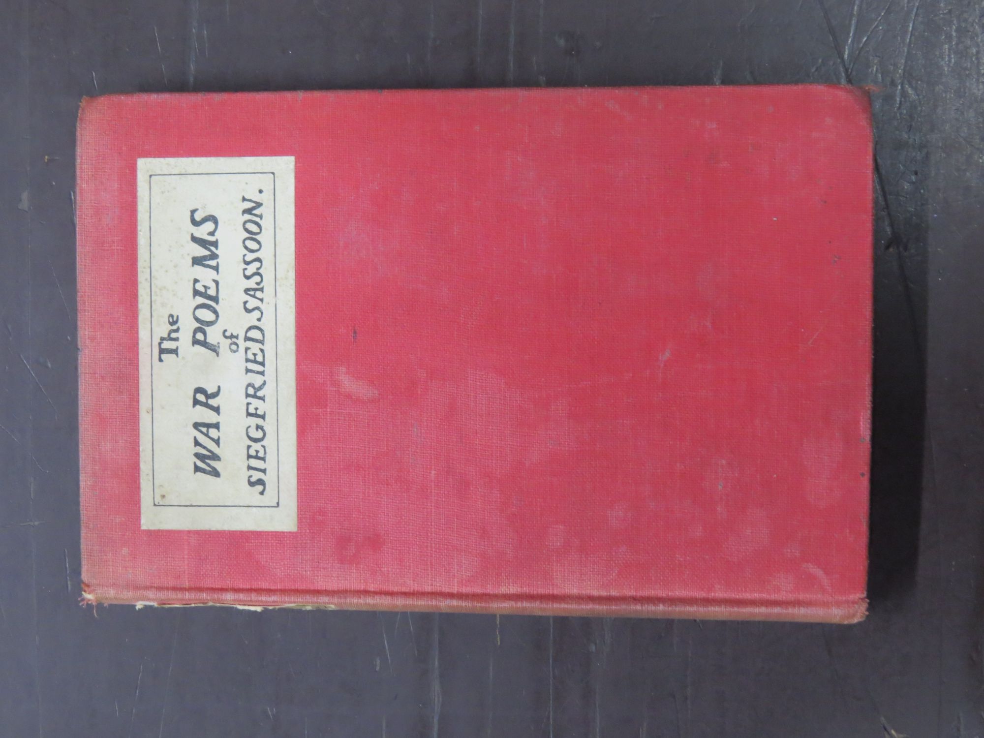 Siegfried Sassoon, The War Poems of, Heinemann, London, New Impression, reprint 1920 (1920), Poetry, Literature, Dead Souls Bookshop, Dunedin Book Shop