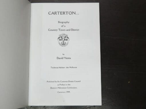 David Yerex, Carterton, Biography of a Country Town and District - Image 8