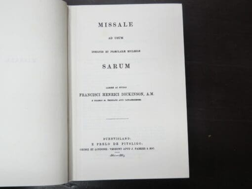 Francis Henrici Dickinson, MISSALE Ad Usum Insignis Et Praeolarae Eccleslae SARUM - Image 5