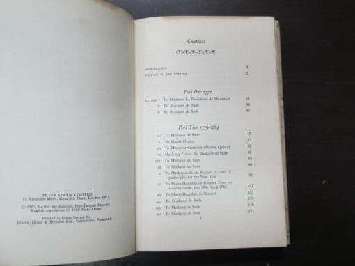 Gilbert Lely, ed., Marquis De Sade, Selected Letters - Image 5