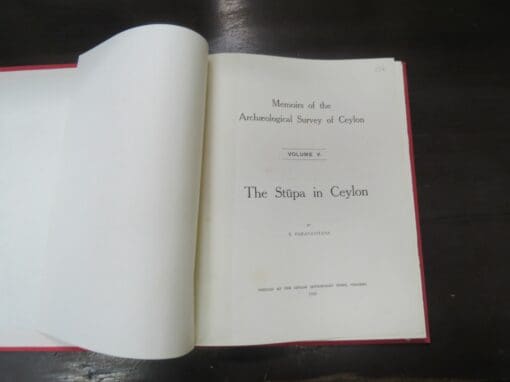 S. Paranavitana, The Stupa in Ceylon, Memoirs of the Archaeological Survey of Ceylon, Volume V - Image 6