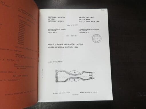 Allen P. McCartney, Thule Eskimo Prehistory Along Northwestern Hudson Bay, Archaeological Survey of Canada paper No.70, National Museum of Man, Mercury Series, Ottawa, 1977 - Image 7
