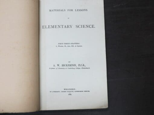 A. W. Bickerton, Materials For Lessons in Elementary Science, First Three Chapters, Water, Air, A Candle - Image 6