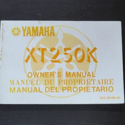 XT250K Yamaha Owner's Manual, Yamaha Motor Co. Ltd, Japan, 1985, Motorcycle, Automobiles, Dead Souls Bookshop, Dunedin Book Shop