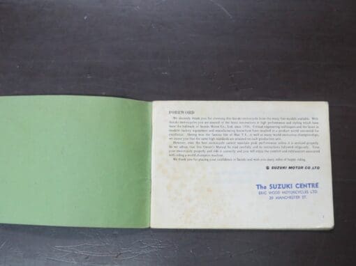 GT250 Suzuki Owner's Manual, 1974 - Image 4