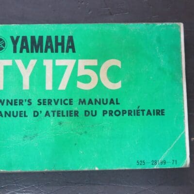 TY175C Yamaha Owner's Service Manual, Yamaha Motor Co., Ltd, Japan, 1976/8, Motorcycle, Automobiles, Dead Souls Bookshop, Dunedin Book Shop