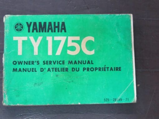 TY175C Yamaha Owner's Service Manual, Yamaha Motor Co., Ltd, Japan, 1976/8, Motorcycle, Automobiles, Dead Souls Bookshop, Dunedin Book Shop