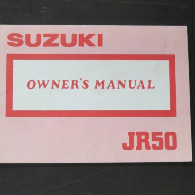 JR50 Suzuki Owner's Manual, Suzuki Motor Co., Ltd, Japan, 1988/6, printed in Taiwan, Motorcycle, Automobiles, Dead Souls Bookshop, Dunedin Book Shop