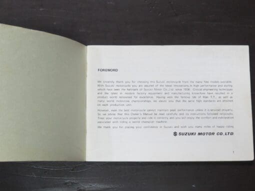TC185 Suzuki Owner's Manual, 1974 - Image 5