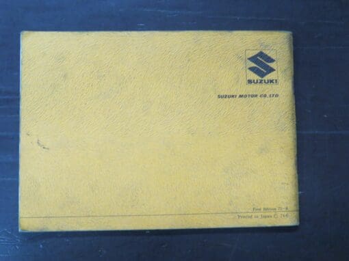 TS125 Suzuki Owner's Manual, 1974 - Image 4